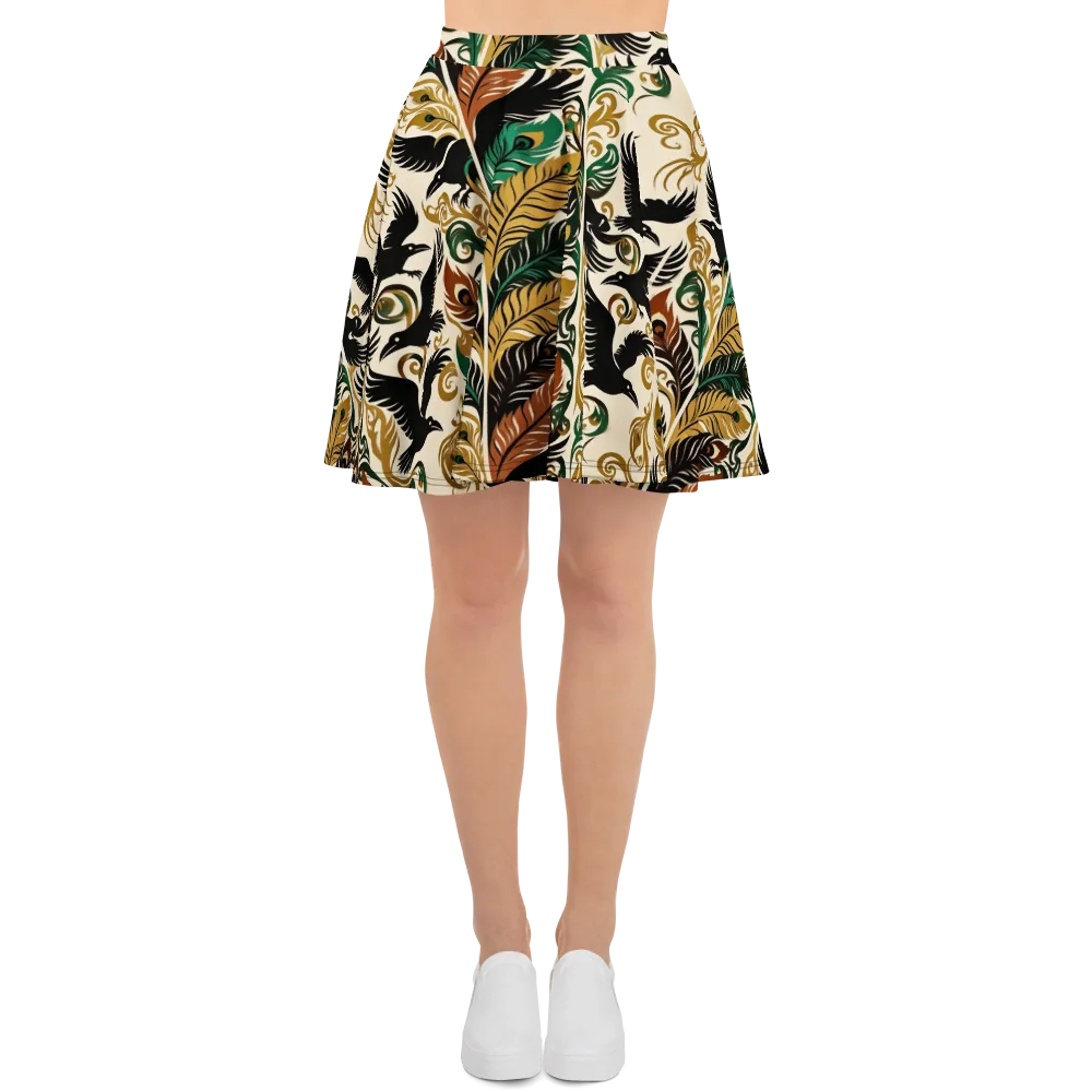 Raven Rococo on Skater Skirt — Front