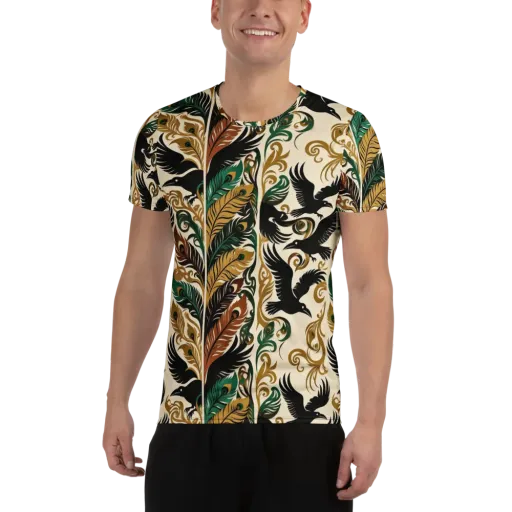 Raven Rococo on a Men's Athletic T-Shirt