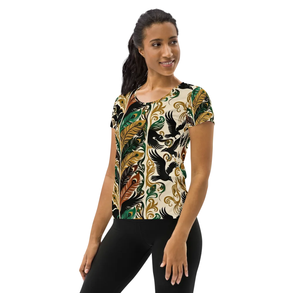 Raven Rococo on Women's Athletic T-Shirt — Left