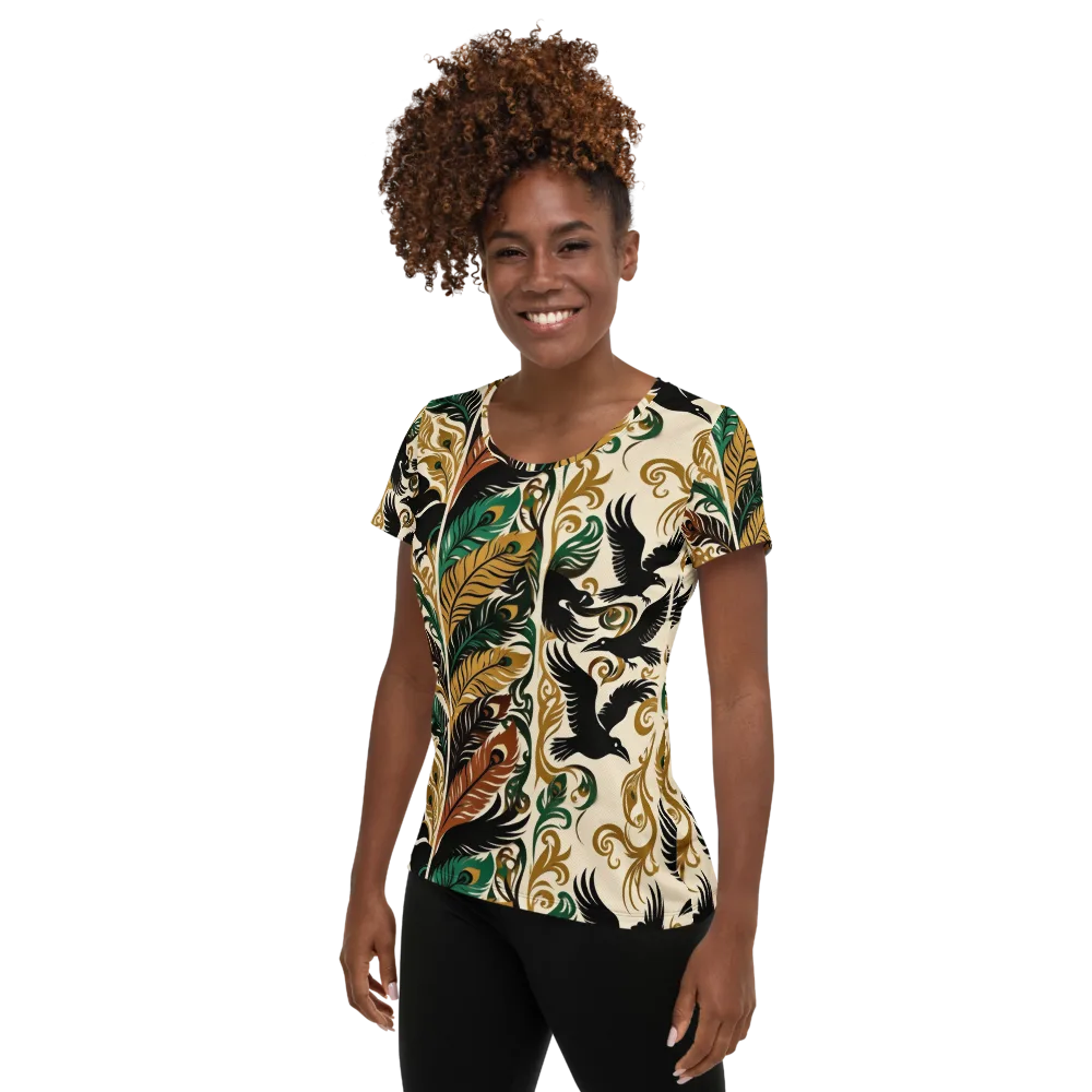 Raven Rococo on Women's Athletic T-Shirt — Left