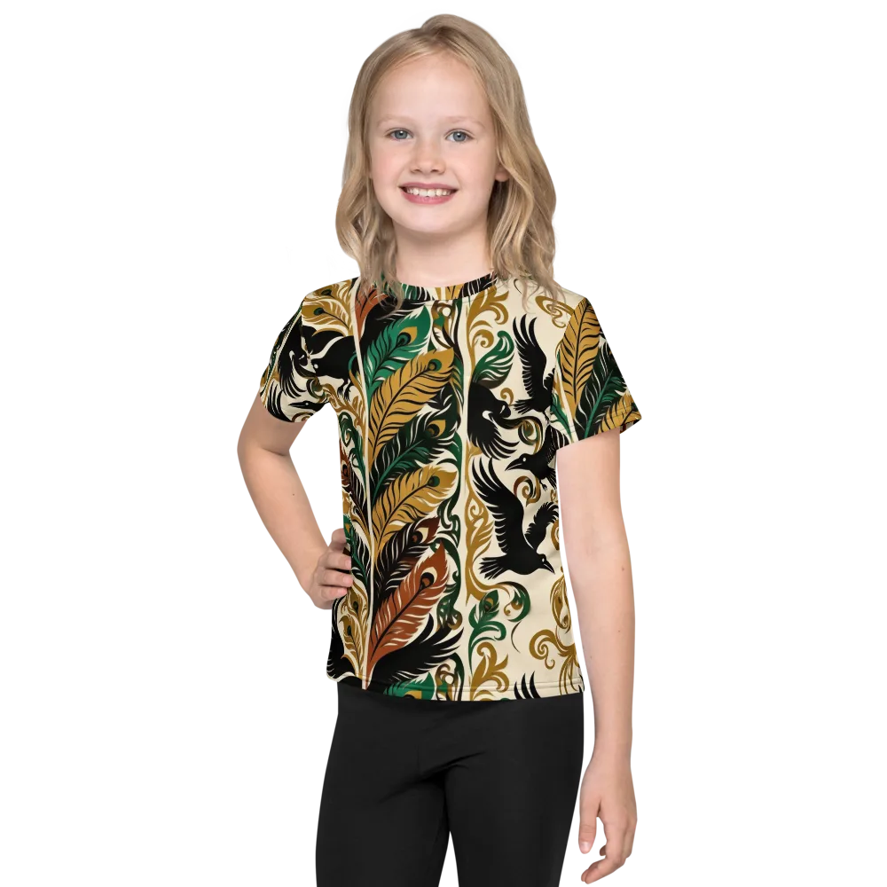 Raven Rococo on Kids Crew Neck T-Shirt — Front