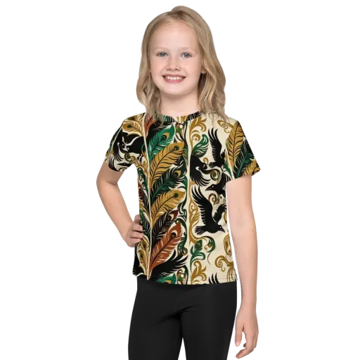 Raven Rococo on a Kids Crew Neck T-Shirt