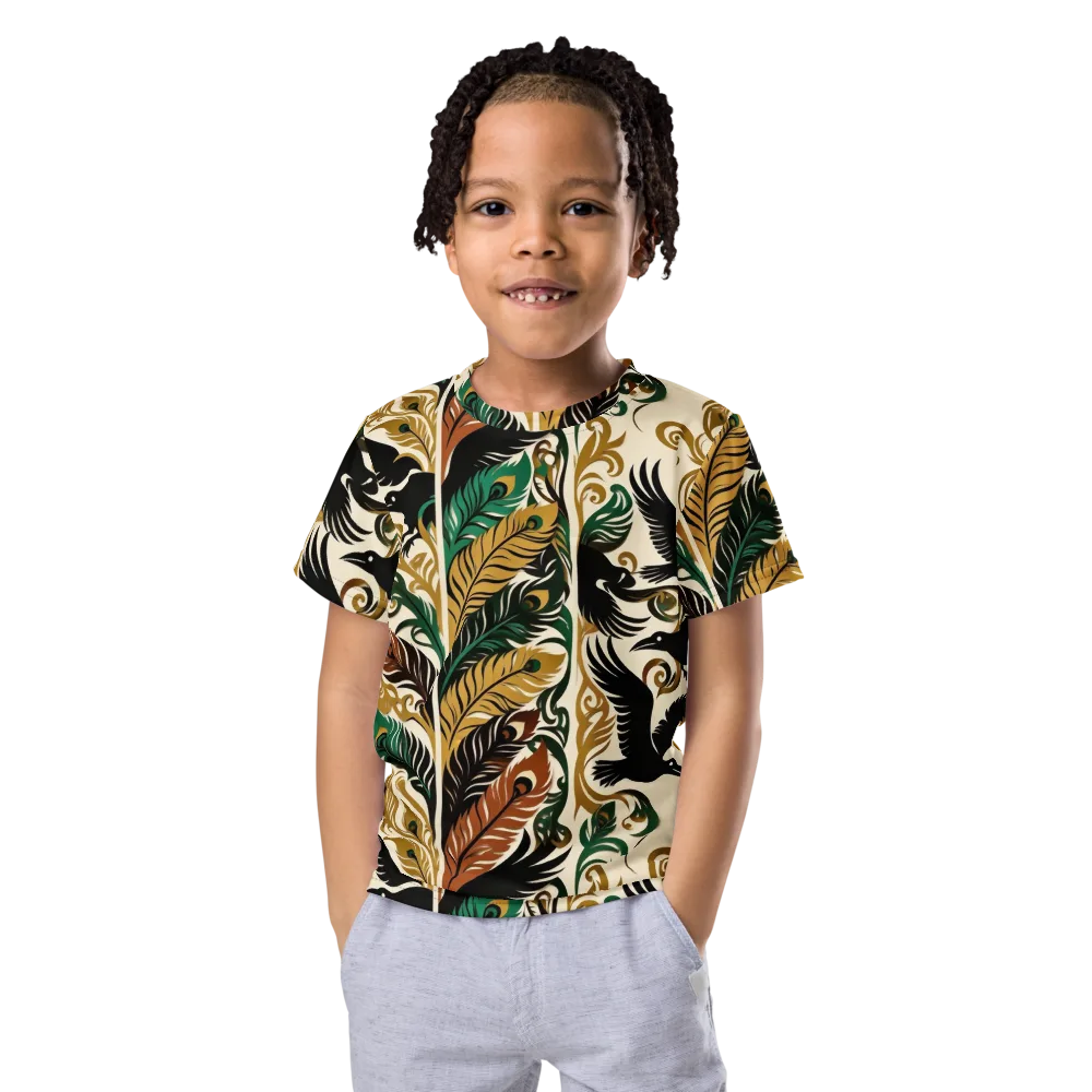 Raven Rococo on Kids Crew Neck T-Shirt — Front