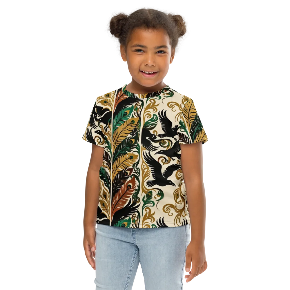 Raven Rococo on Kids Crew Neck T-Shirt — Front