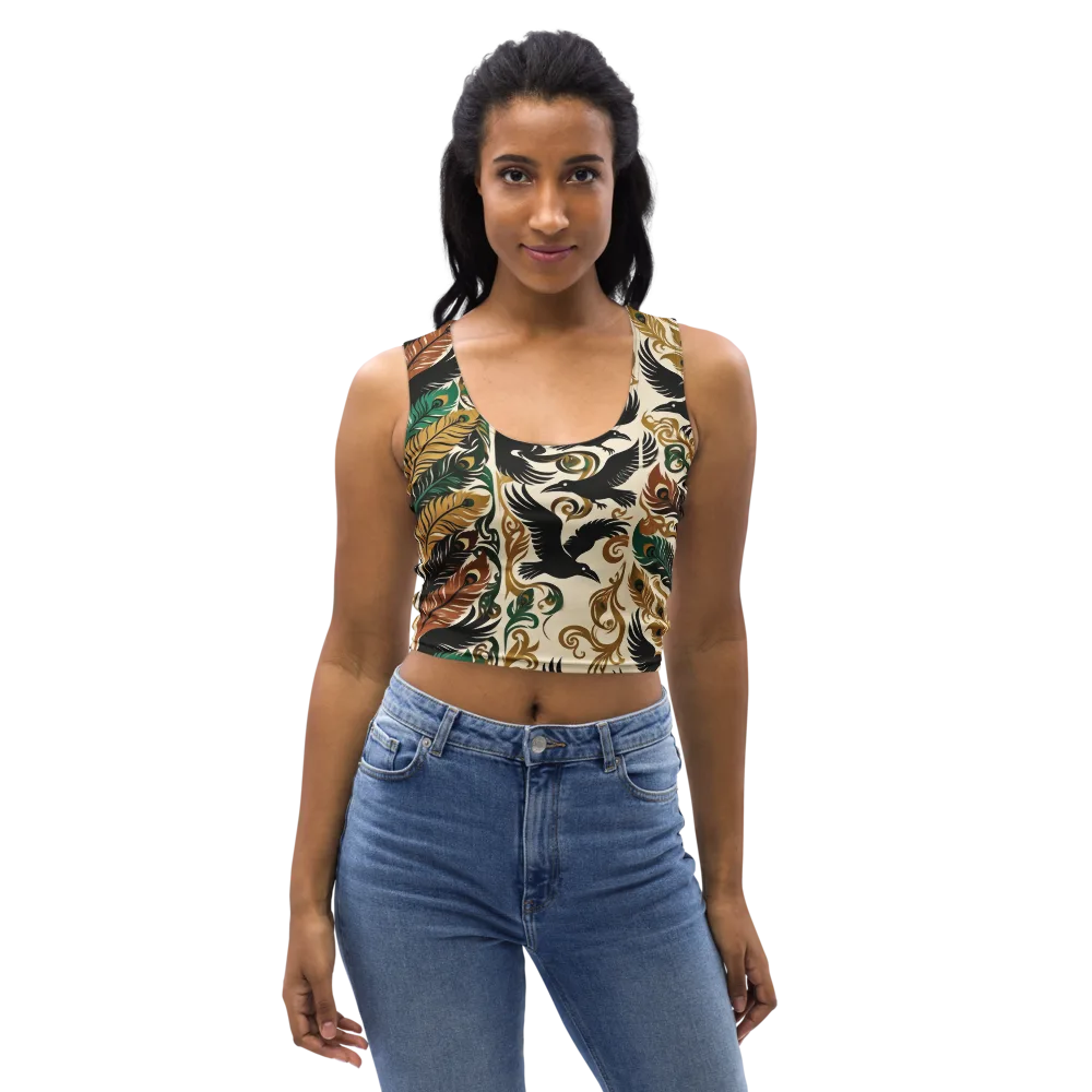 Raven Rococo on Crop Top — Front