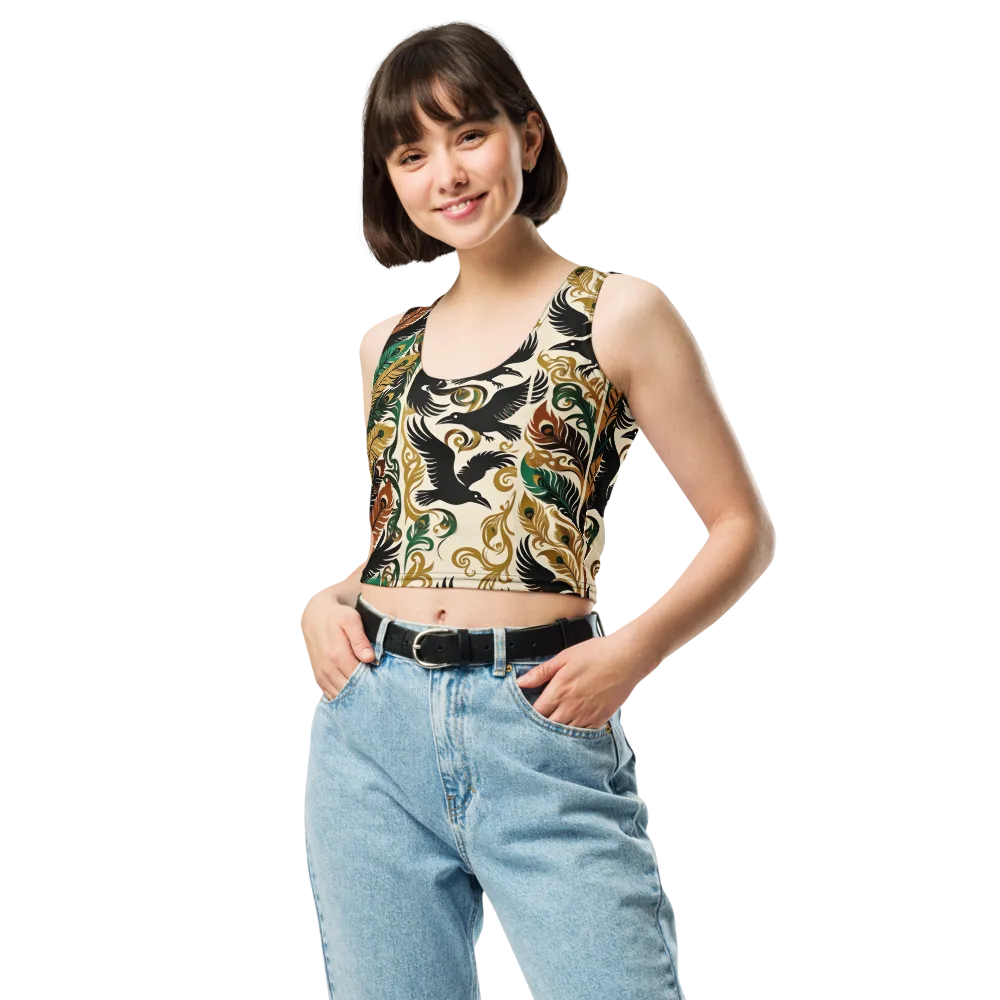 Raven Rococo on Crop Top — Front