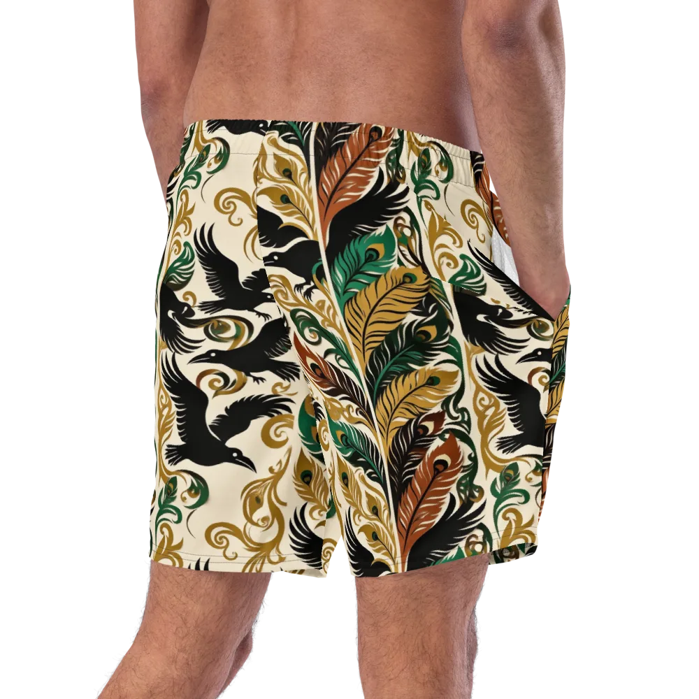 Raven Rococo on Swim Trunks — Right Back