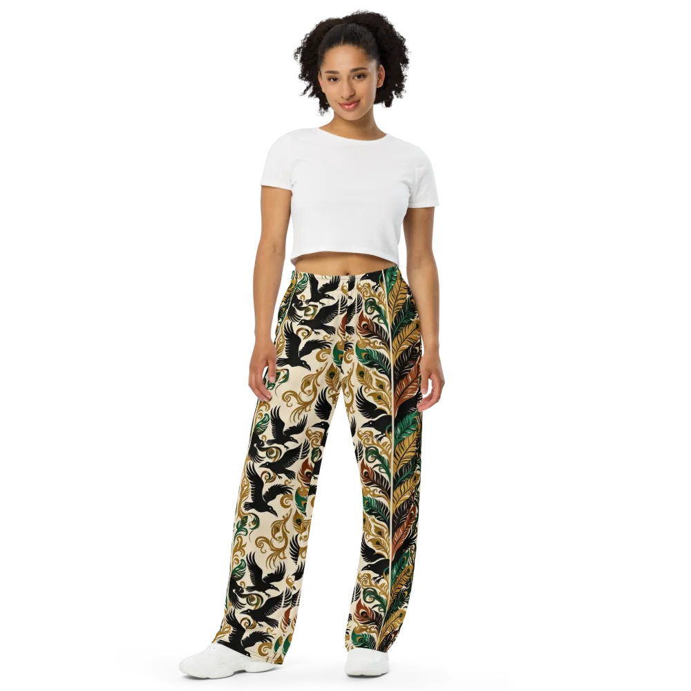 Raven Rococo on Wide-Leg Pants — Front