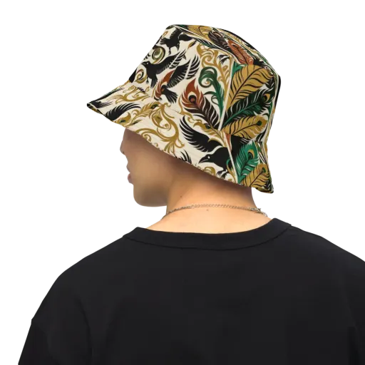 Raven Rococo on a Reversible Bucket Hat