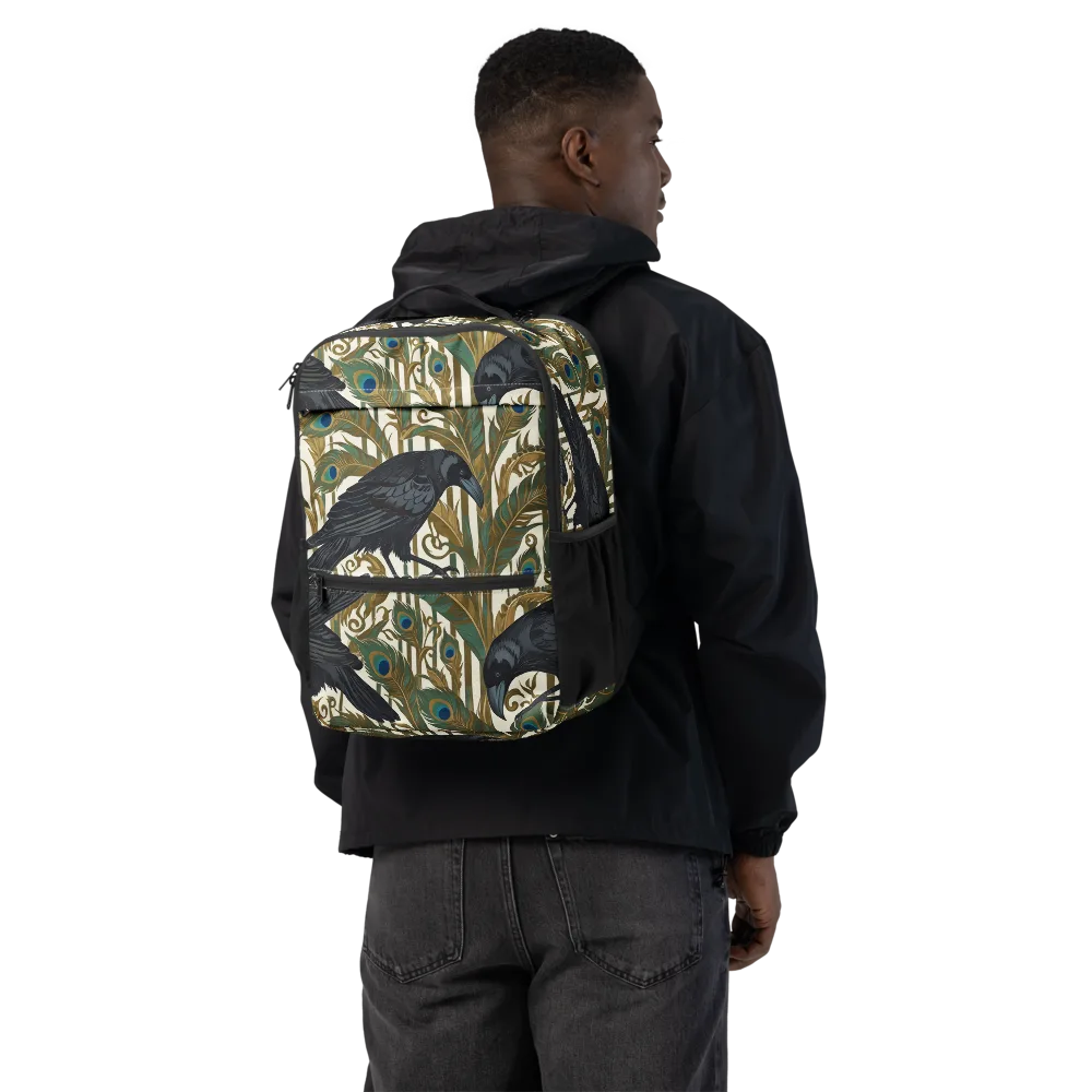 Raven Peacock Almanac on Utility Backpack — Back