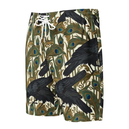 Raven Peacock Almanac on a Men's Board Shorts