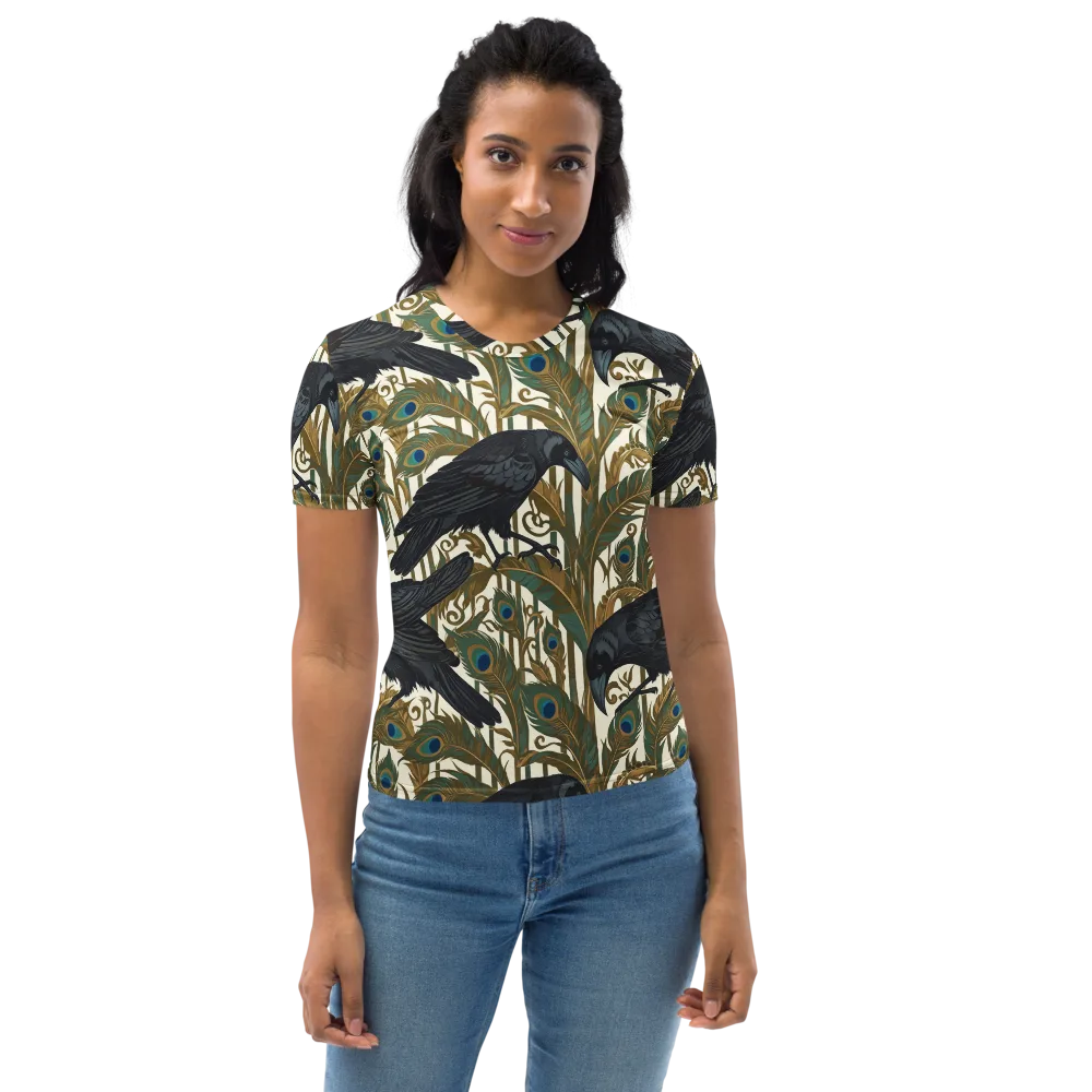 Raven Peacock Almanac on Women's Crew Neck T-Shirt — Front