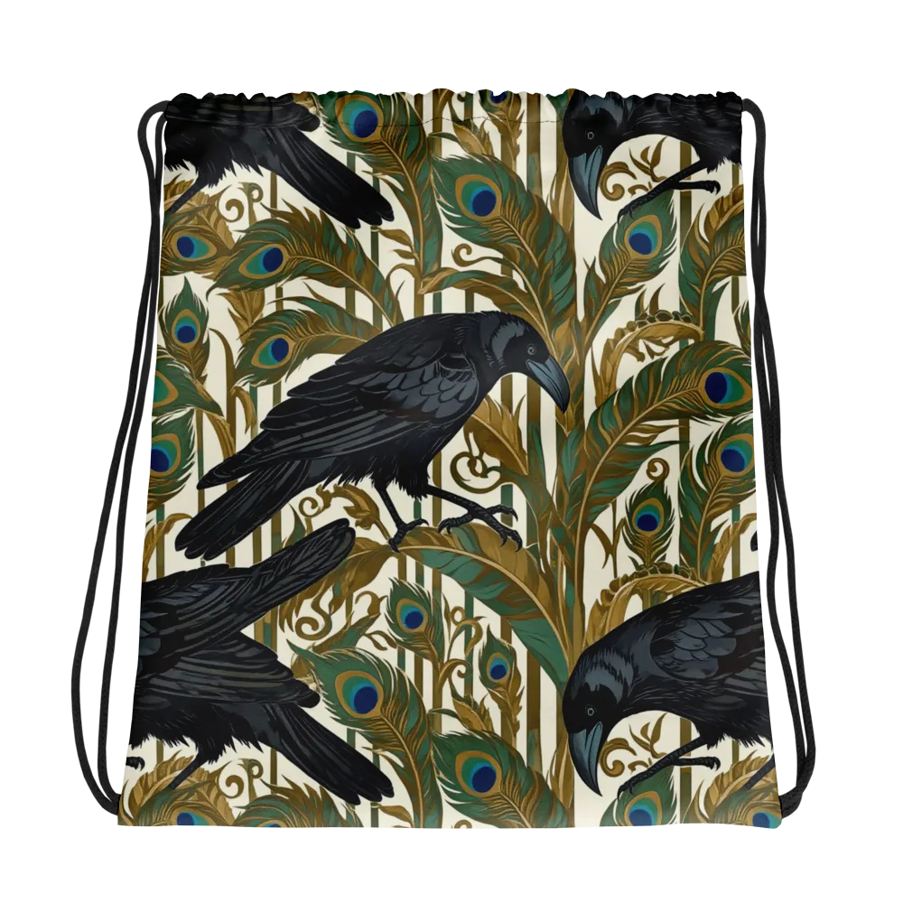 Raven Peacock Almanac on Drawstring Bag — Photo
