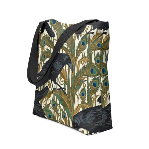 Raven Peacock Almanac on a Tote Bag