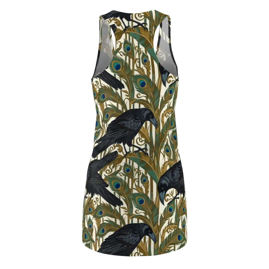 Raven Peacock Almanac on Racerback Dress — Back