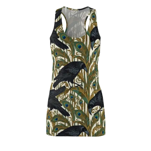 Raven Peacock Almanac on a Racerback Dress