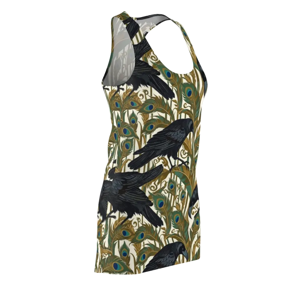 Raven Peacock Almanac on Racerback Dress — Front Side