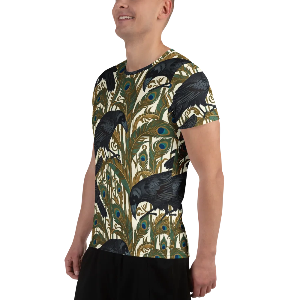 Raven Peacock Almanac on Men's Athletic T-Shirt — Left