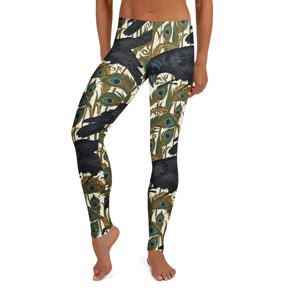 Raven Peacock Almanac on Leggings — Front