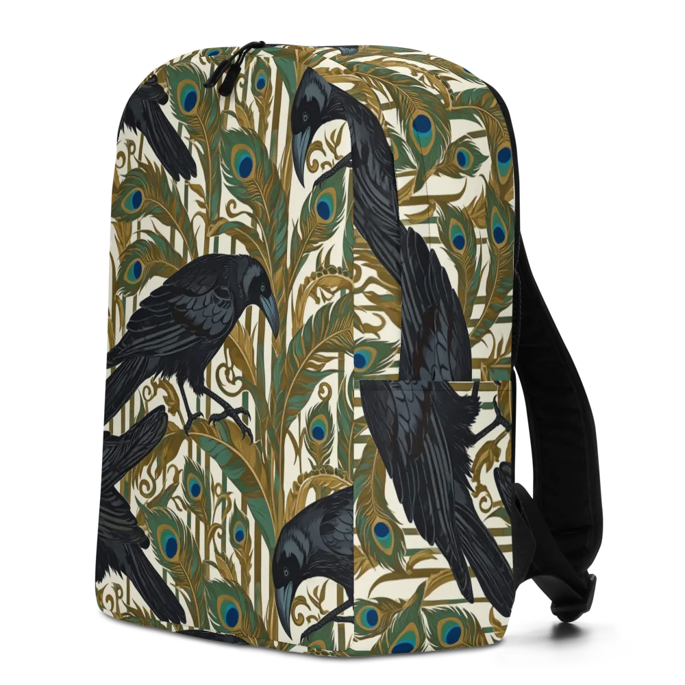 Raven Peacock Almanac on Minimalist Backpack — Left