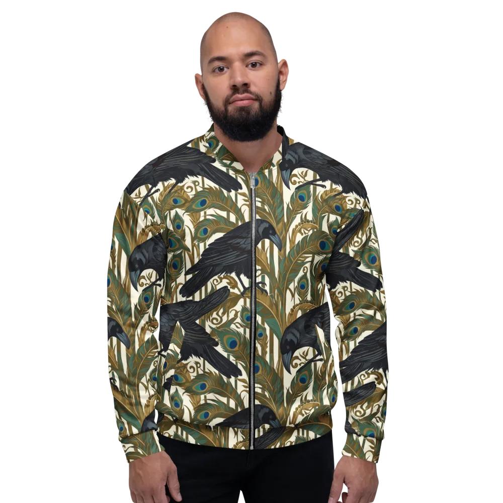 Raven Peacock Almanac on Bomber Jacket — Front
