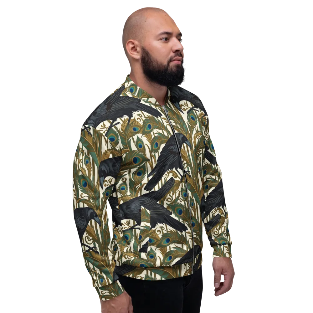 Raven Peacock Almanac on Bomber Jacket — Right