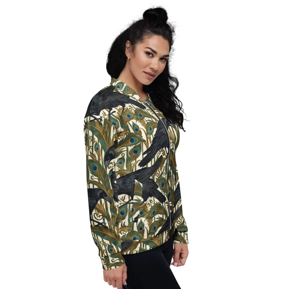 Raven Peacock Almanac on Bomber Jacket — Right