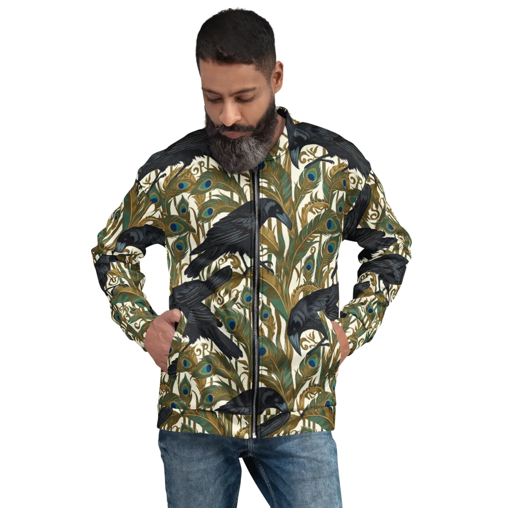 Raven Peacock Almanac on Bomber Jacket — Front
