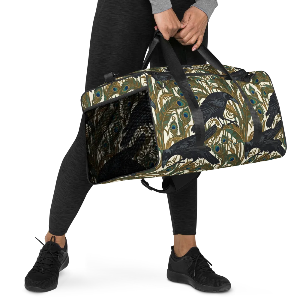 Raven Peacock Almanac on Duffle Bag — Right Front