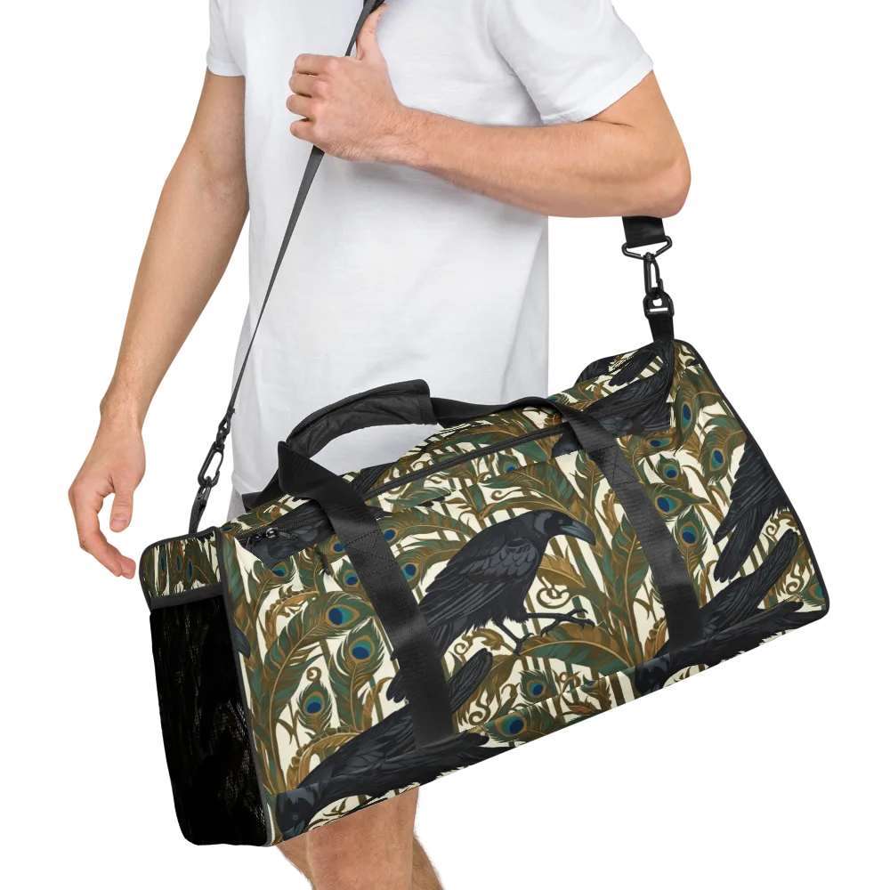 Raven Peacock Almanac on Duffle Bag — Right Front