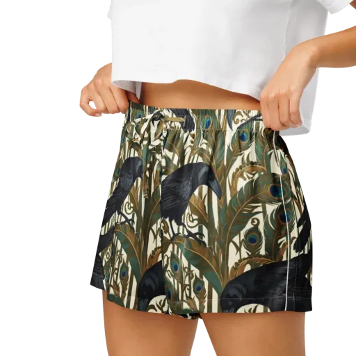 Raven Peacock Almanac on a Women's Pajama Shorts