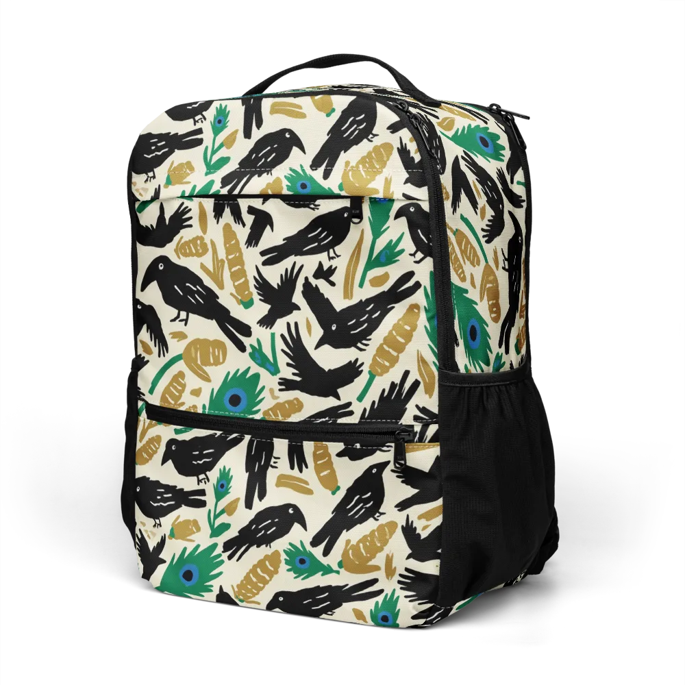 Murder of Crows on Utility Backpack — Left Front