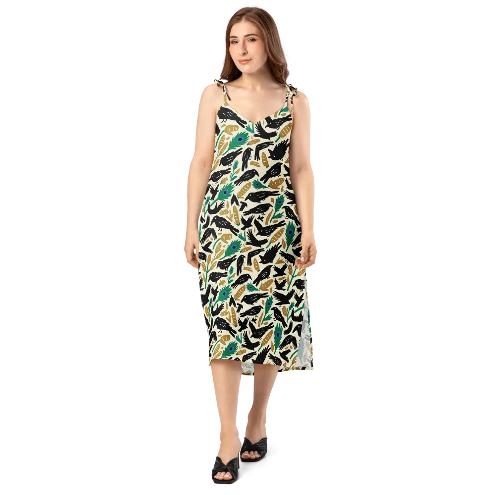 Murder of Crows on Slip Dress — Front