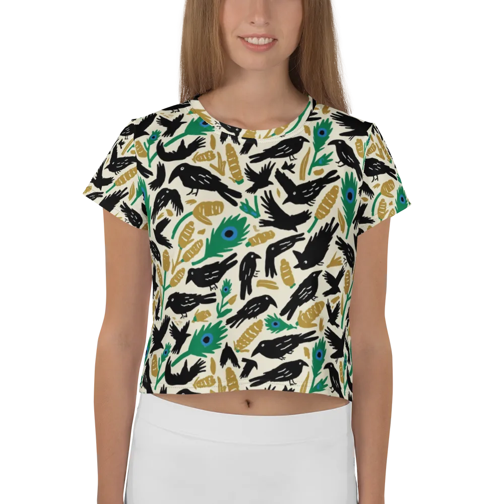 Murder of Crows on Crop Tee — Front