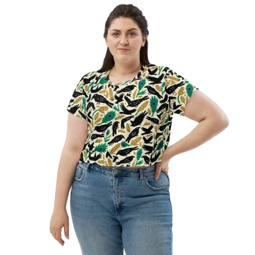 Murder of Crows on a Crop Tee