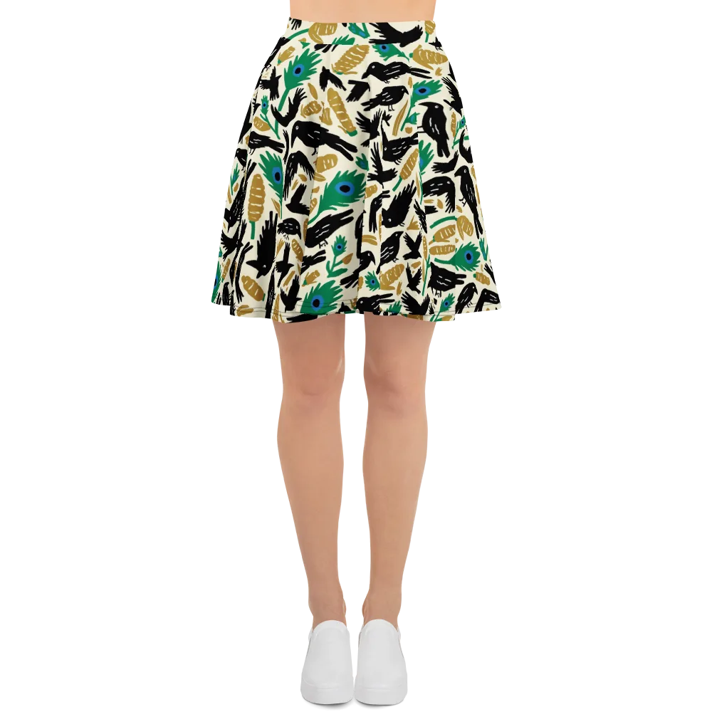 Murder of Crows on Skater Skirt — Front