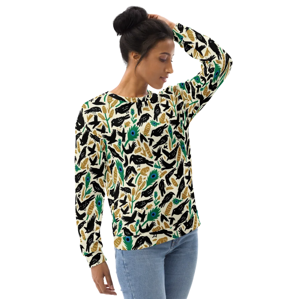 Murder of Crows on Sweatshirt — Right Front