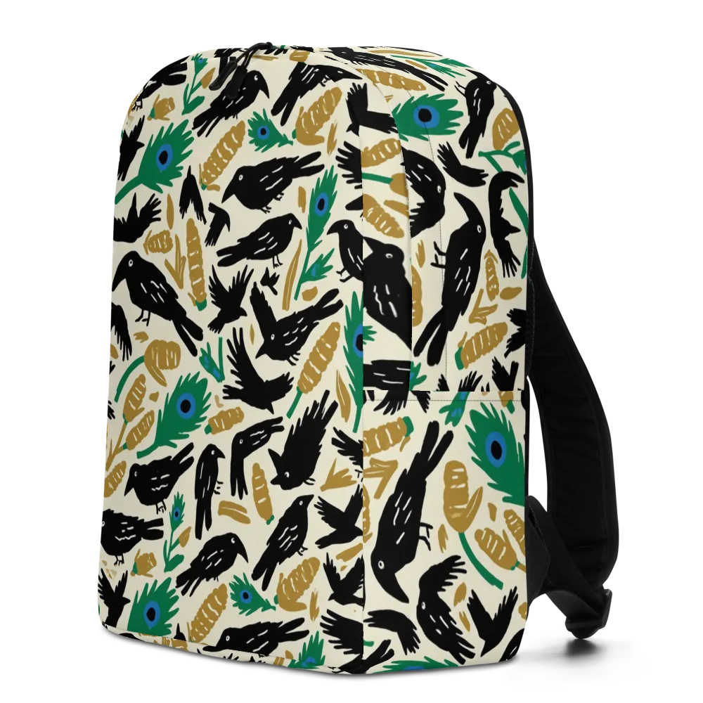 Murder of Crows on Minimalist Backpack — Left