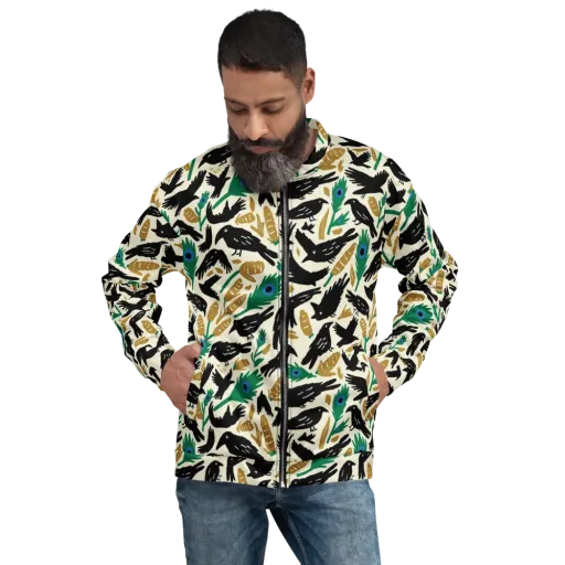 Murder of Crows on a Bomber Jacket