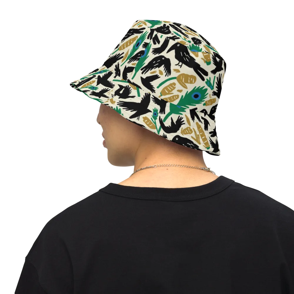 Murder of Crows on Reversible Bucket Hat — Back Inside