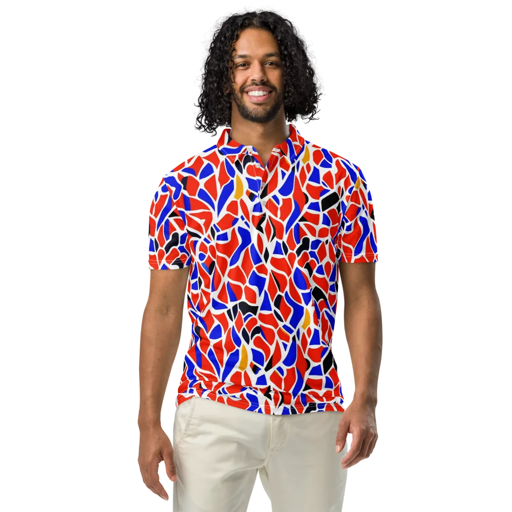 Primary Fracture on Men's Slim Fit Polo Shirt — Front