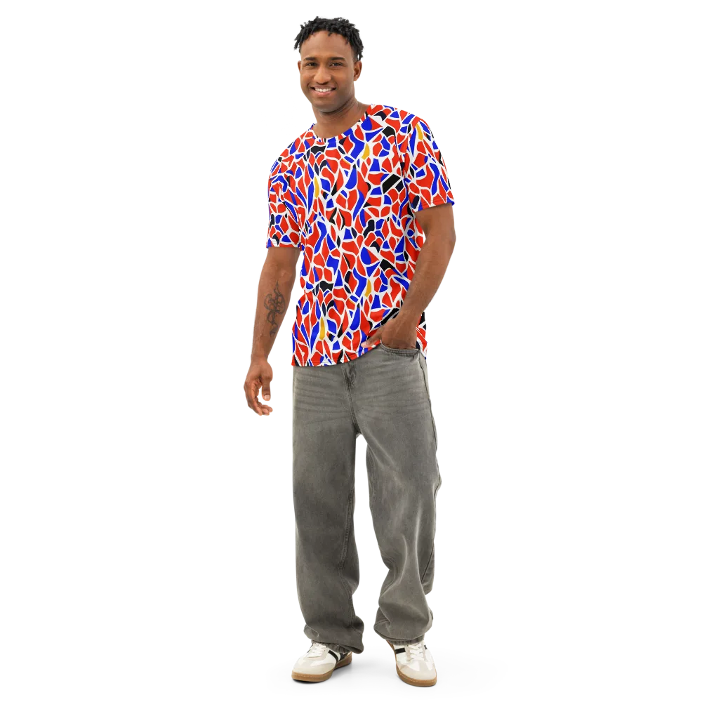 Primary Fracture on Men's Cotton Crew Neck T-Shirt — Front
