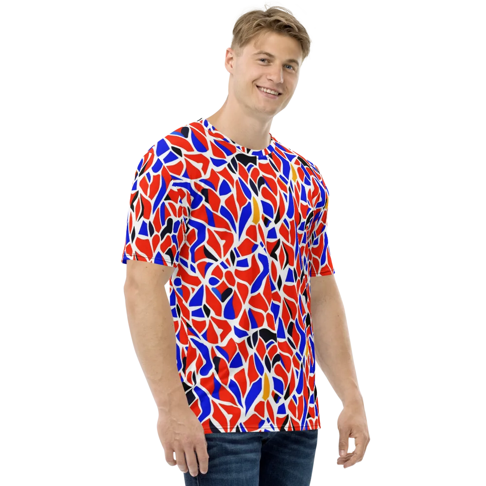 Primary Fracture on Men's Crew Neck T-Shirt — Right