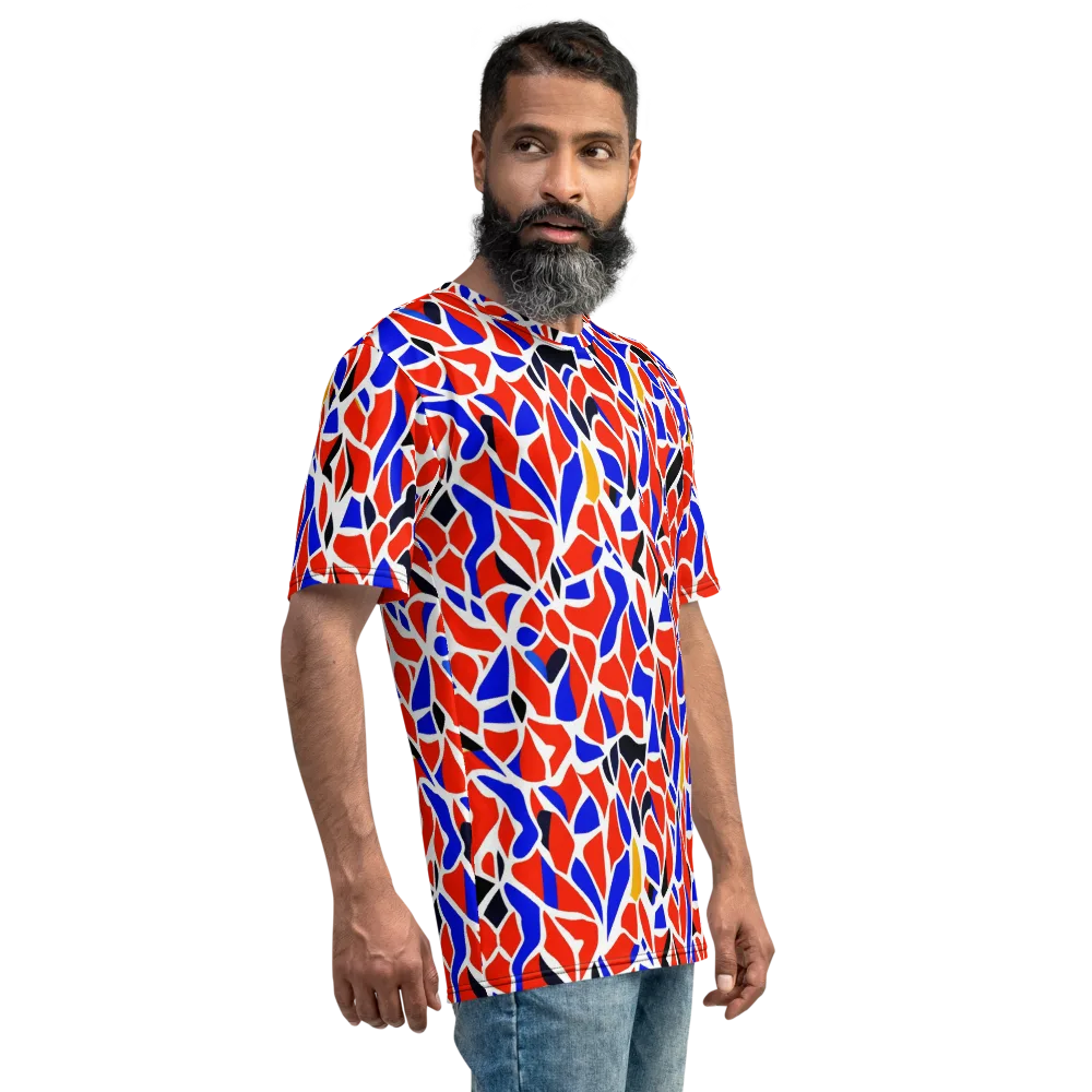 Primary Fracture on Men's Crew Neck T-Shirt — Right