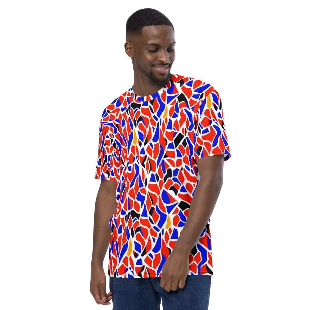 Primary Fracture on Men's Crew Neck T-Shirt — Left