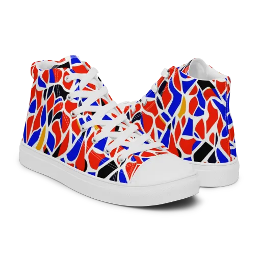 Primary Fracture on a Men's High Top Canvas Shoes