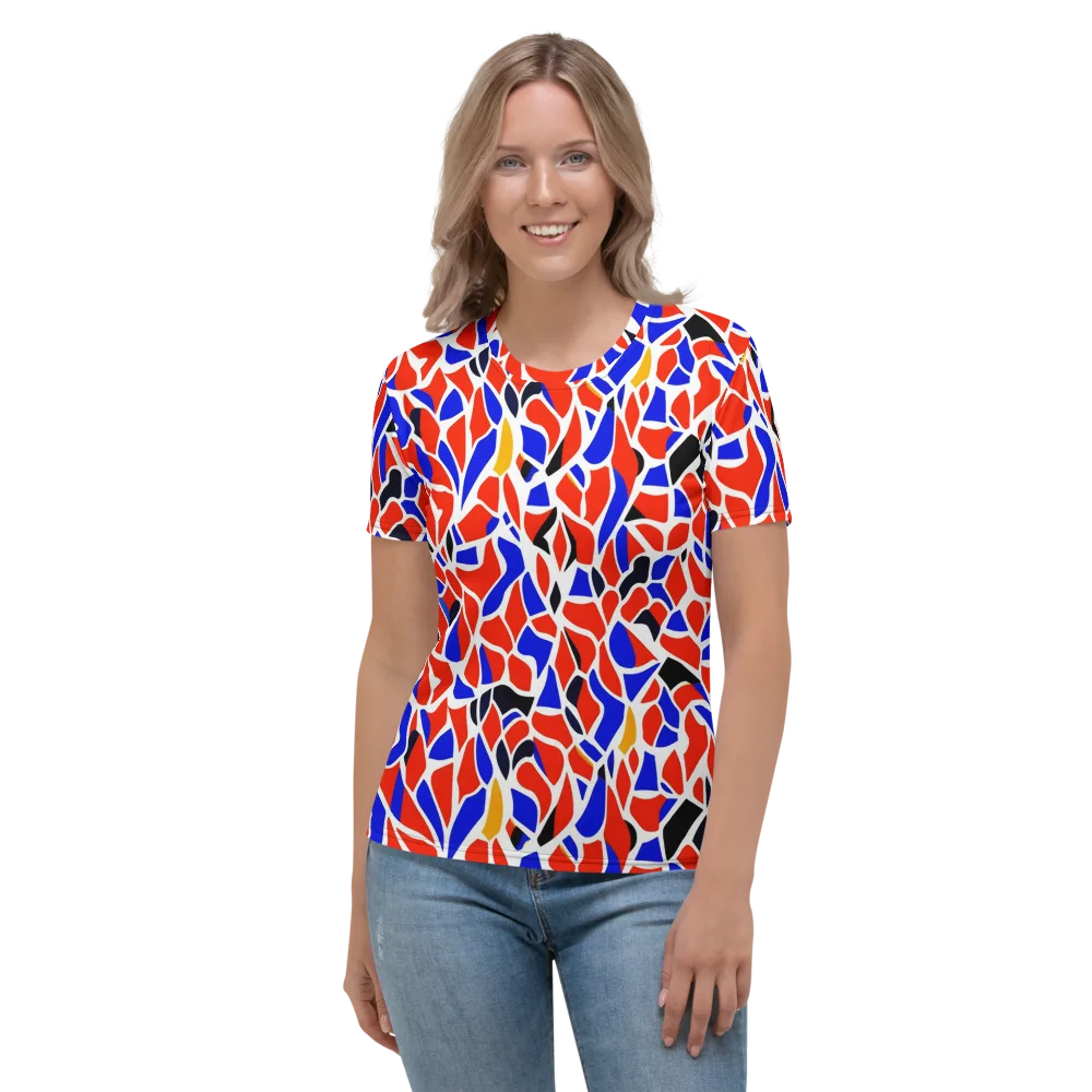 Primary Fracture on Women's Crew Neck T-Shirt — Front
