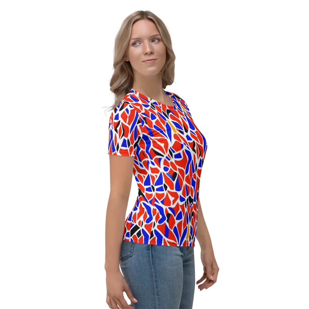 Primary Fracture on Women's Crew Neck T-Shirt — Right