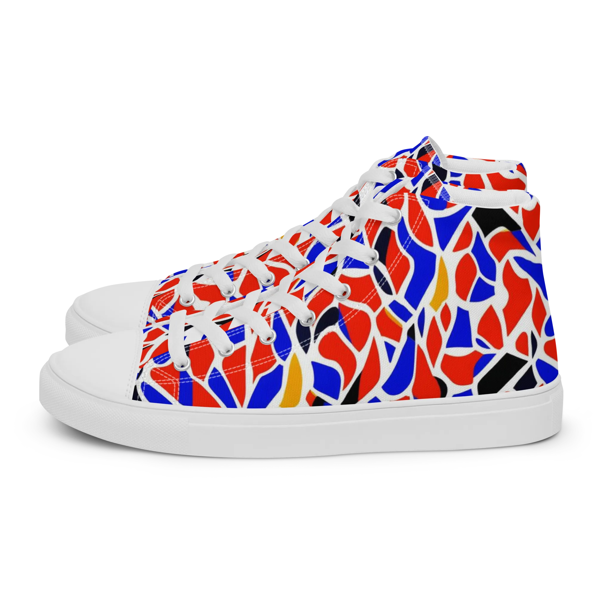 Primary Fracture on Women's High Top Canvas Shoes — Left