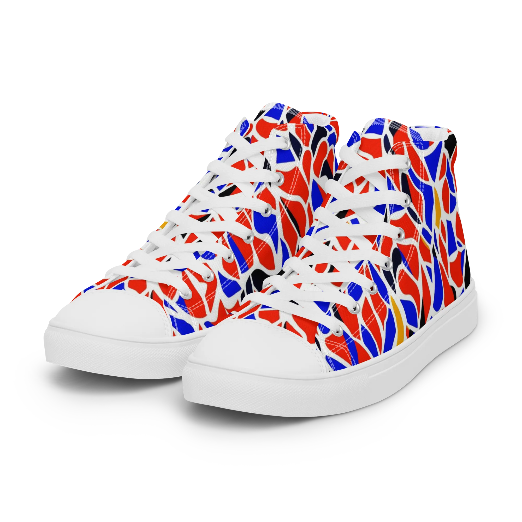 Primary Fracture on Women's High Top Canvas Shoes — Left Front